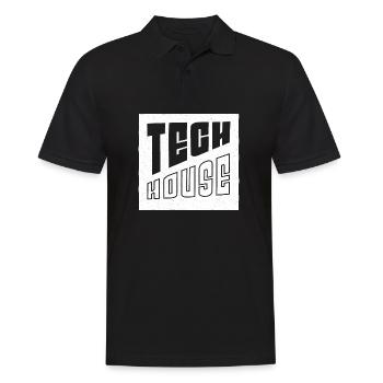 Tech House Art Design für Raver, EDM Festival - Männer Poloshirt - Schwarz - Vorne - Kai (181cm)