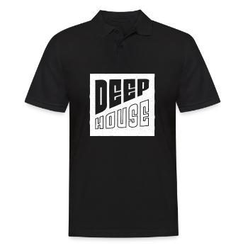 Deep House Art - DJ Geschenk für House EDM Festival - Männer Poloshirt - Schwarz - Vorne - Kai (181cm)
