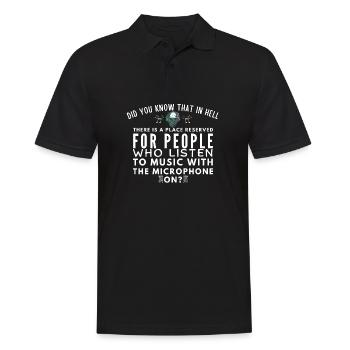 Hell's Mic für laute Zuhörer reserviert - Männer Poloshirt - Schwarz - Vorne - Kai (181cm)