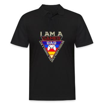 Je suis un papa gamer - Polo Homme - noir - Devant - Kai (181cm)