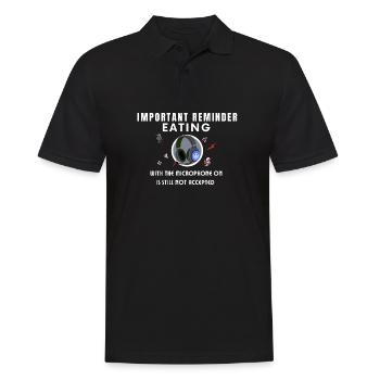 Manger avec le micro allumé - Polo Homme - noir - Devant - Kai (181cm)