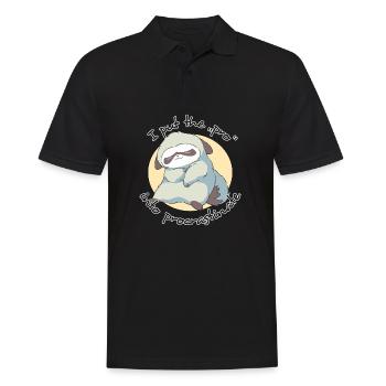 I Put the Pro in Procrastinate Sloth - Männer Poloshirt - Schwarz - Vorne - Kai (181cm)