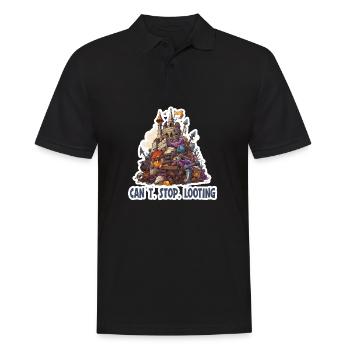 Can't Stop Looting – Fantasy RPG Gamer Design - Men's Polo Shirt - black - Front - Kai (181cm)