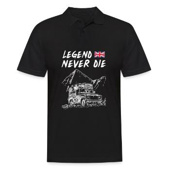 Landy Legend Never Die - Männer Poloshirt - Schwarz - Vorne - Kai (181cm)