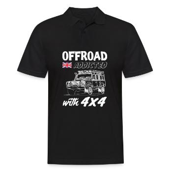 Landy Offroad Addicted - Männer Poloshirt - Schwarz - Vorne - Kai (181cm)