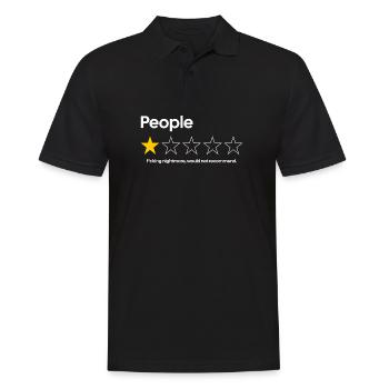 People – 1 Star Review | Nightmare - Men's Polo Shirt - black - Front - Kai (181cm)