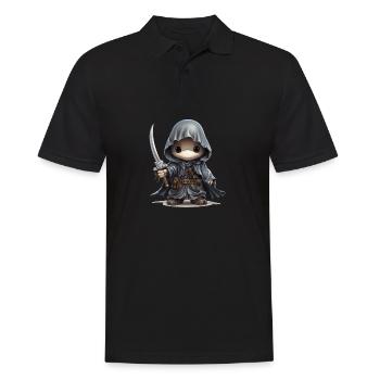 Cute Ghost with Dagger Fantasy Shirt - Men's Polo Shirt - black - Front - Kai (181cm)