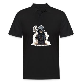 Süßer Geistermagier Fantasy RPG Shirt - Männer Poloshirt - Schwarz - Vorne - Kai (181cm)