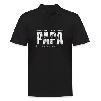 Meilleur Chien du Monde - Design Distress - Polo Homme - noir - Devant - Kai (181cm)