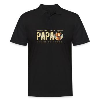 Meilleur Papa Chien Du Monde - Polo Homme - noir - Devant - Kai (181cm)