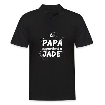 Papa Jade: lien père fille - Polo Homme - noir - Devant - Kai (181cm)
