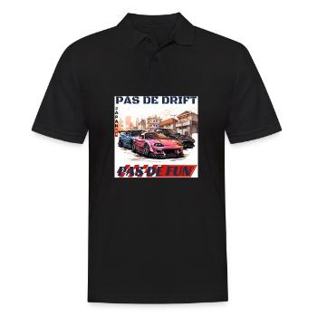 Drift urbain Japonais – Pas de Drift Pas de Fun - Polo Homme - noir - Devant - Kai (181cm)