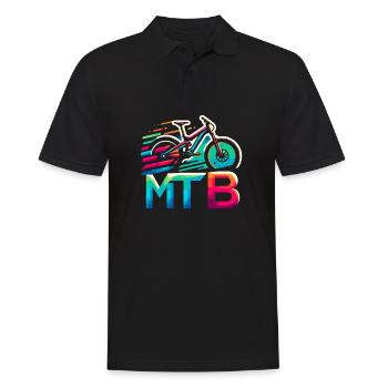 Vibrant MTB Bike Splash - Men's Polo Shirt - black - Front - Kai (181cm)