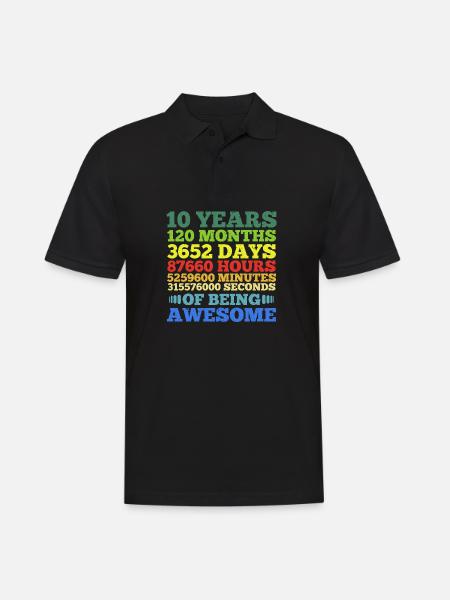Ten Years of Being Awesome - Men's Polo Shirt - black