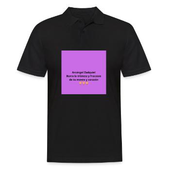 Erzengel Zadkiel: Gesunder Geist und Herz - Männer Poloshirt - Schwarz - Vorne - Kai (181cm)