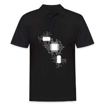 Circuit Net Art - Polo Homme - noir - Devant - Kai (181cm)