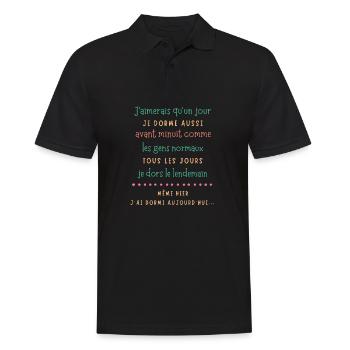 Rêves nocturnes tardifs - Polo Homme - noir - Devant - Kai (181cm)