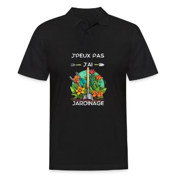J'peux pas j'ai jardinage - Polo Homme - noir - Devant - Kai (181cm)