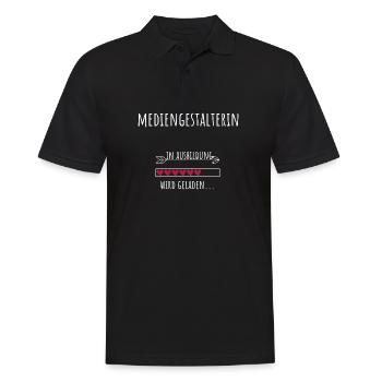 Mediengestalterin Ausbildung Beruf Geschenk - Männer Poloshirt - Schwarz - Vorne - Kai (181cm)