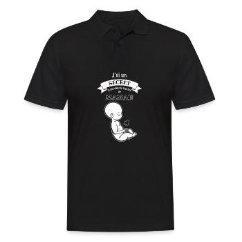 Mommy's Secret: Baby in the Belly - Men's Polo Shirt - black - Front - Kai (181cm)