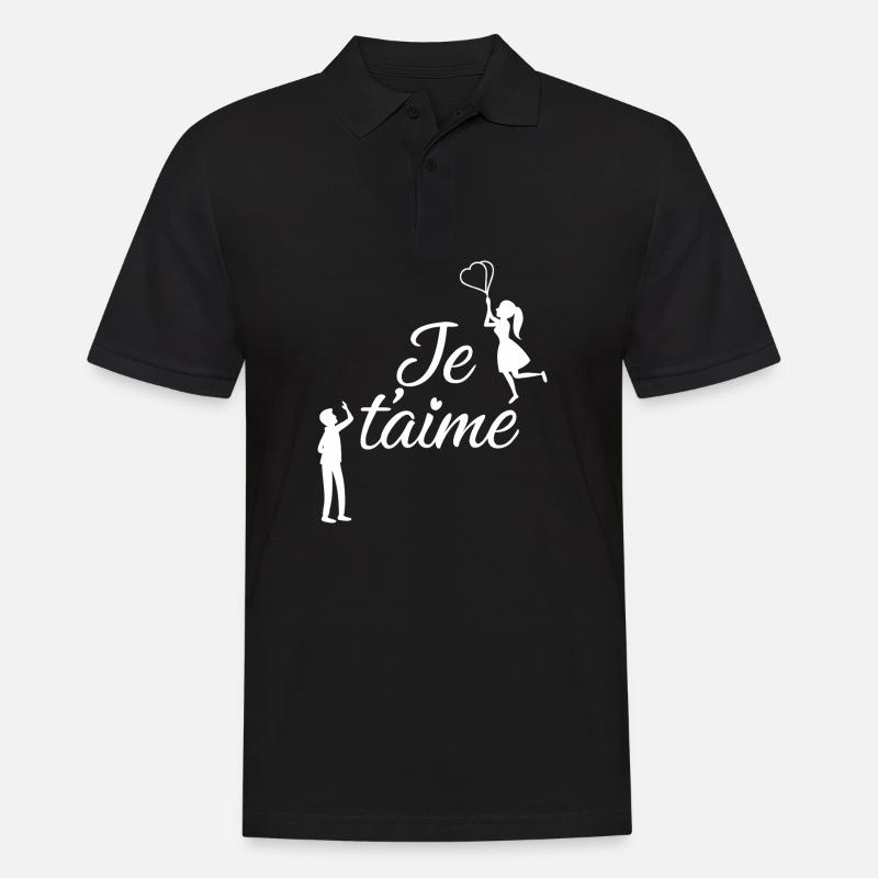 Ich liebe dich - Männer Poloshirt - Schwarz