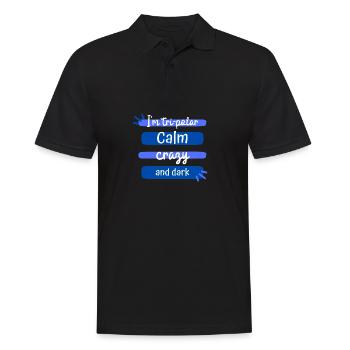 Tripolar Ruhe Verrückt und Dunkel - Männer Poloshirt - Schwarz - Vorne - Kai (181cm)