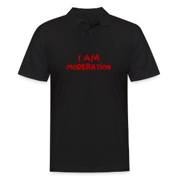 I Am Moderation - Men's Polo Shirt - black - Front - Kai (181cm)