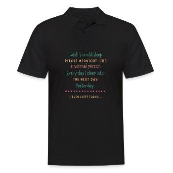 Vœu de sommeil de minuit - Polo Homme - noir - Devant - Kai (181cm)