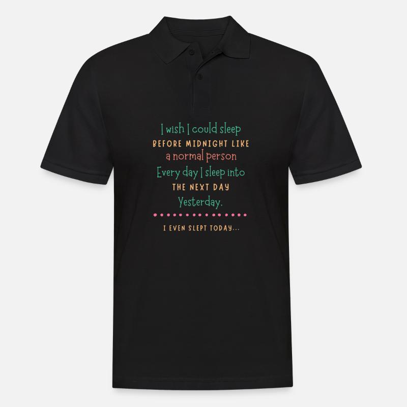 Mitternachtsschlafwunsch - Männer Poloshirt - Schwarz