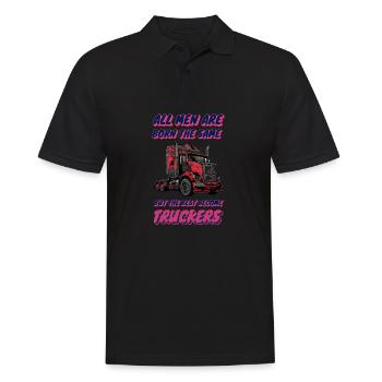 Born the Same, Best Become Truckers - Men's Polo Shirt - black - Front - Kai (181cm)