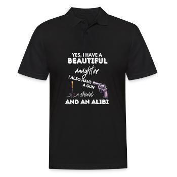Daughter Gun Shovel Alibi - Männer Poloshirt - Schwarz - Vorne - Kai (181cm)