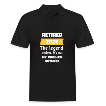 Retired 2025 Legend Tee - Men's Polo Shirt - black - Front - Kai (181cm)