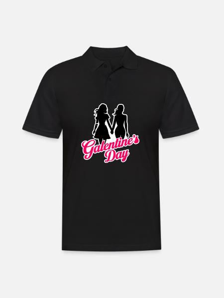 Galentine's Day 2026 Mädchen - Männer Poloshirt - Schwarz