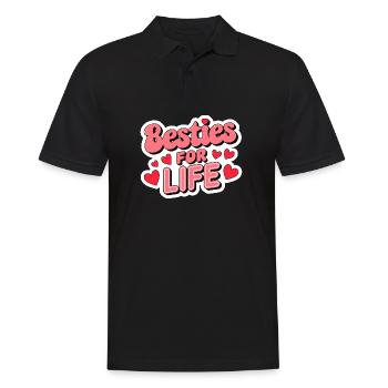 besties for life Galentine’s Day 2026 - Polo Homme - noir - Devant - Kai (181cm)