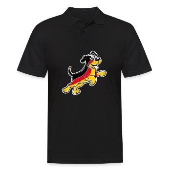 Chien aux couleurs du drapeau allemand 2026 - Polo Homme - noir - Devant - Kai (181cm)