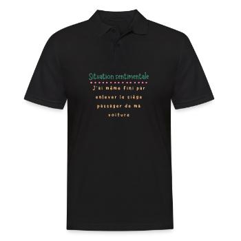 Situation sentimentale — siège retiré - Polo Homme - noir - Devant - Kai (181cm)