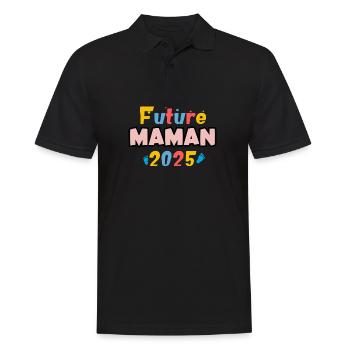 Future Maman 2025 – Pattes Colorées - Polo Homme - noir - Devant - Kai (181cm)