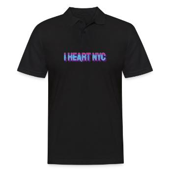 Neon Heart NYC Retro Typography - Men's Polo Shirt - black - Front - Kai (181cm)
