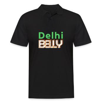 T-shirt Logo néon Delhi Belly - Polo Homme - noir - Devant - Kai (181cm)