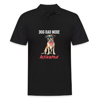 Mode Papa Chien activé - Polo Homme - noir - Devant - Kai (181cm)