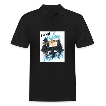 Just Fish, No Compliments - Men's Polo Shirt - black - Front - Kai (181cm)