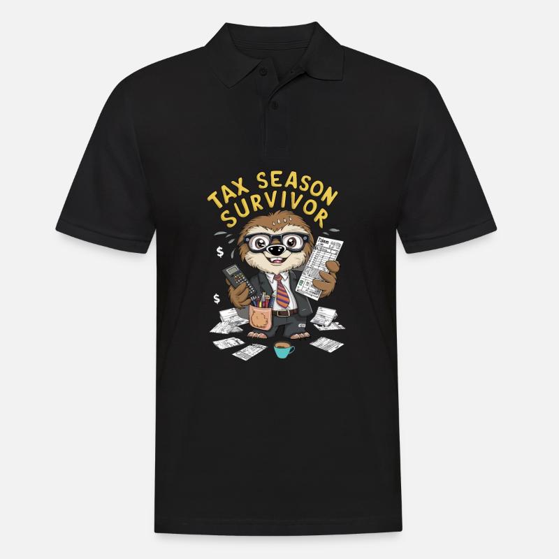 Steuersaison Überlebender - Männer Poloshirt - Schwarz