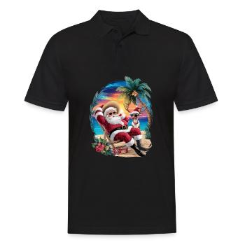 Weihnachten im Juli - Männer Poloshirt - Schwarz - Vorne - Kai (181cm)