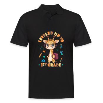 Surclassé en 1ère classe - Funny Giraffe - Polo Homme - noir - Devant - Kai (181cm)