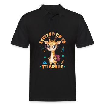 Surclassé en 1ère classe - Funny Giraffe - Polo Homme - noir - Devant - Kai (181cm)