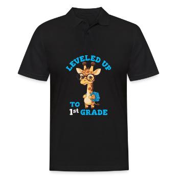 Surclassé en 1ère classe - Funny Giraffe - Polo Homme - noir - Devant - Kai (181cm)