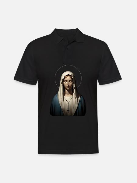 Serene Mary - Men's Polo Shirt - black
