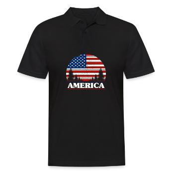 Etats-Unis - Polo Homme - noir - Devant - Kai (181cm)