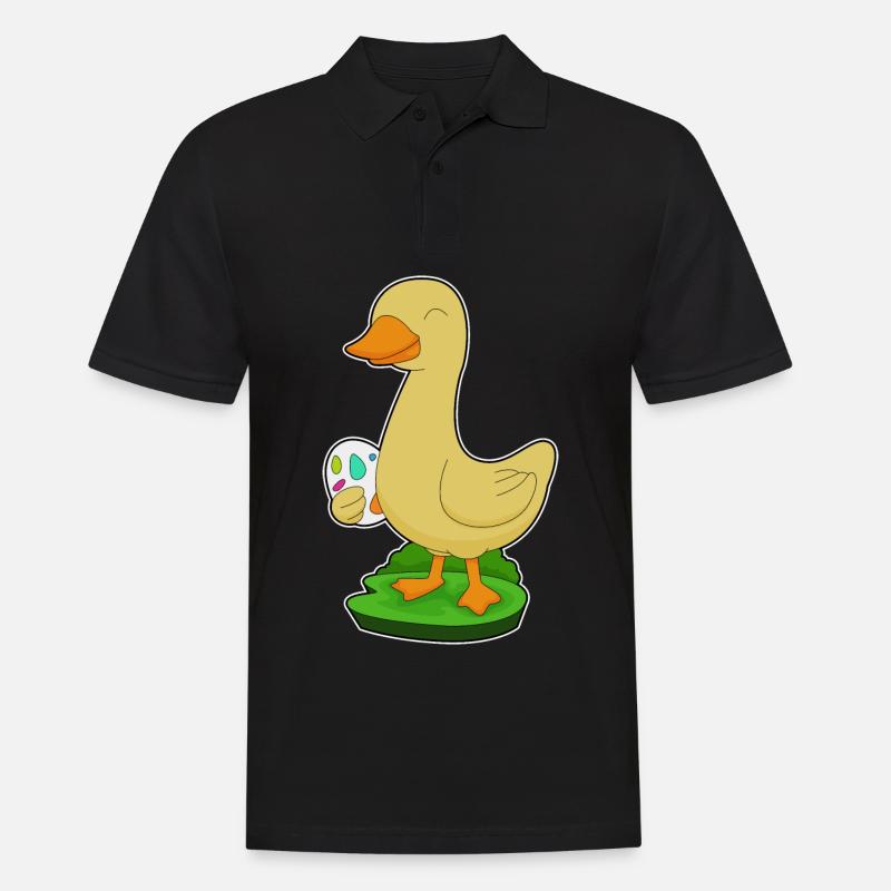 Duck Easter Easter Egg - Men's Polo Shirt - black