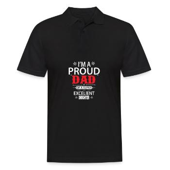I'm a proud dad - Männer Poloshirt - Schwarz - Vorne - Kai (181cm)